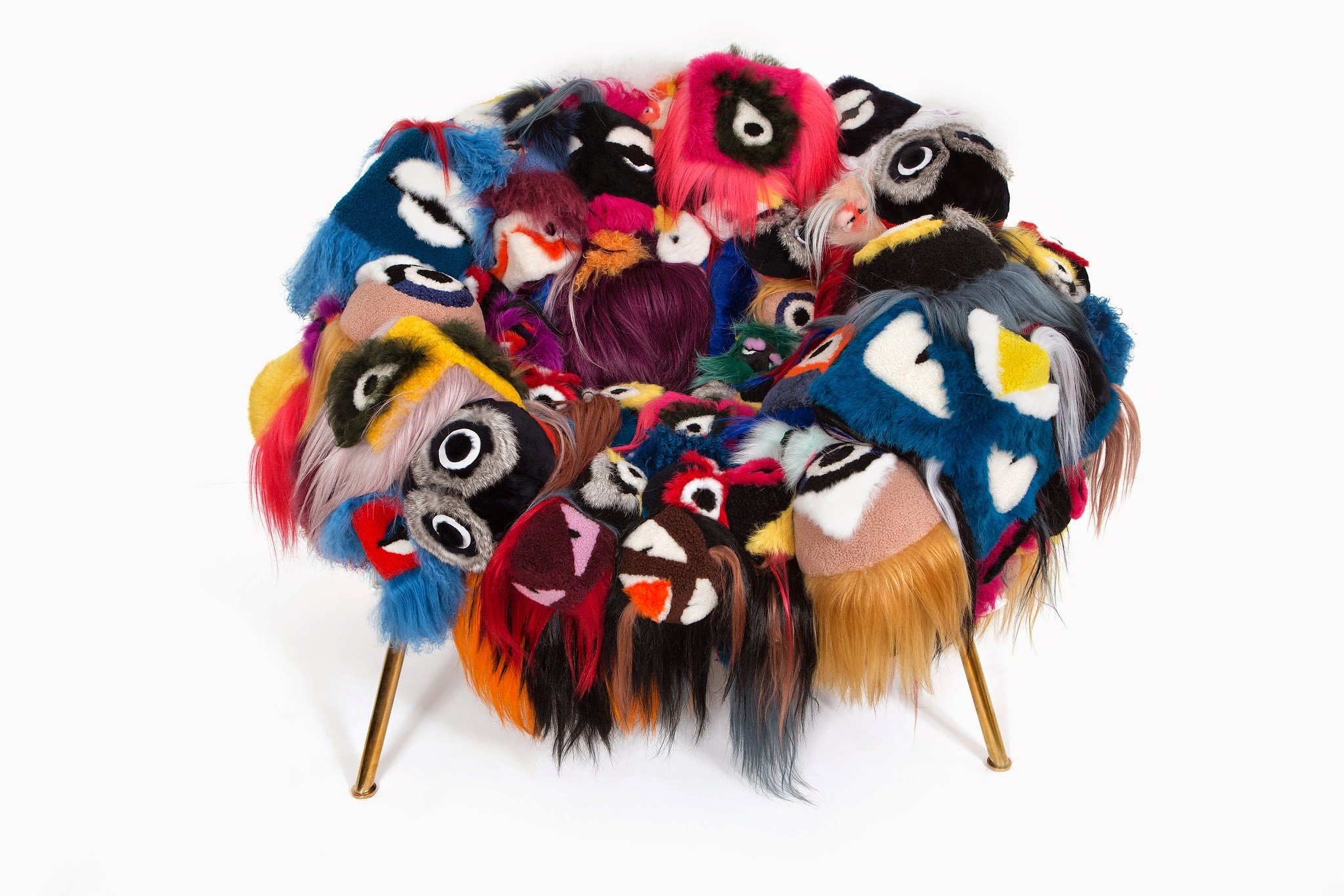 Fendi's "The Armchair of Thousand Eyes" at Salone del Mobile