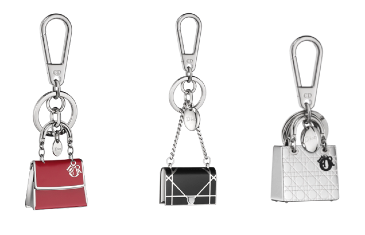 Miniature Dior Bag Keyfobs cum Bag Charms