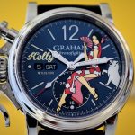 Graham CNY Kelly Chronofighter Vintage Limited Edition Nose Art Closeup