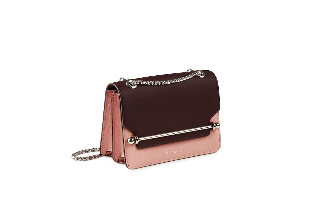 Strathberry x In The Frow East West Mini Crossbody Plum Rose
