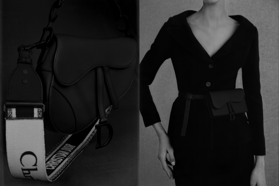 Dior Black Ultra Matte Saddle Bag and Saddle Belt Bag