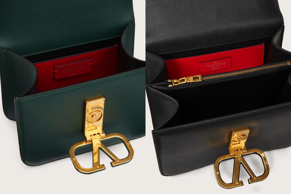 Valentino V-Ring Shoulder Bag Interior Size Comparison 