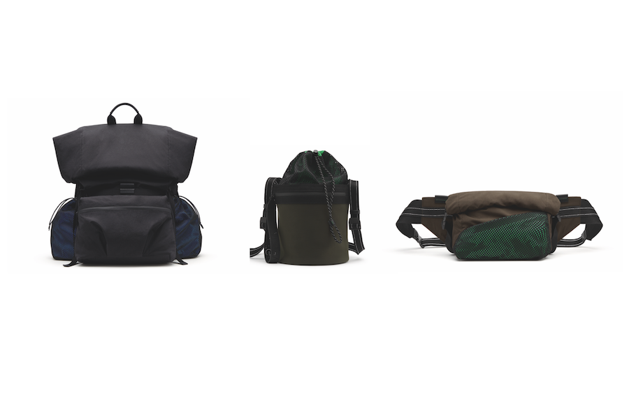 Bottega Veneta Paper Nylon Backpack, Bucket Bag, Belt Bag Prefall 2019