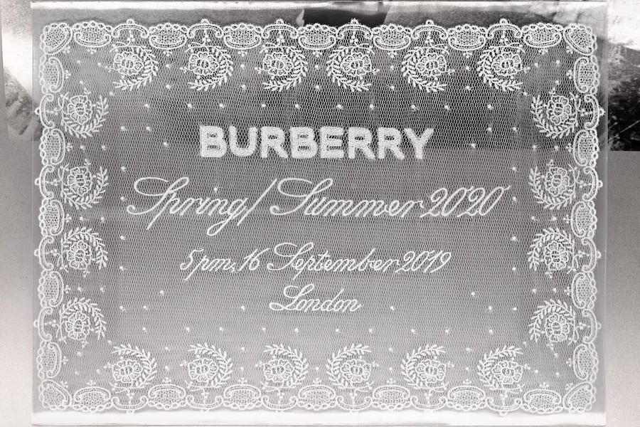Burberry SS20 Livestream Show Invitation