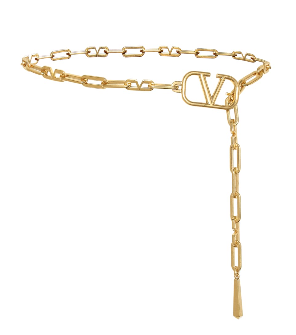 Valentino VRing Logo Chain Belt 