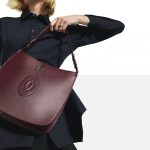 Must de Cartier Hobo Bag Burgundy Medium Size
