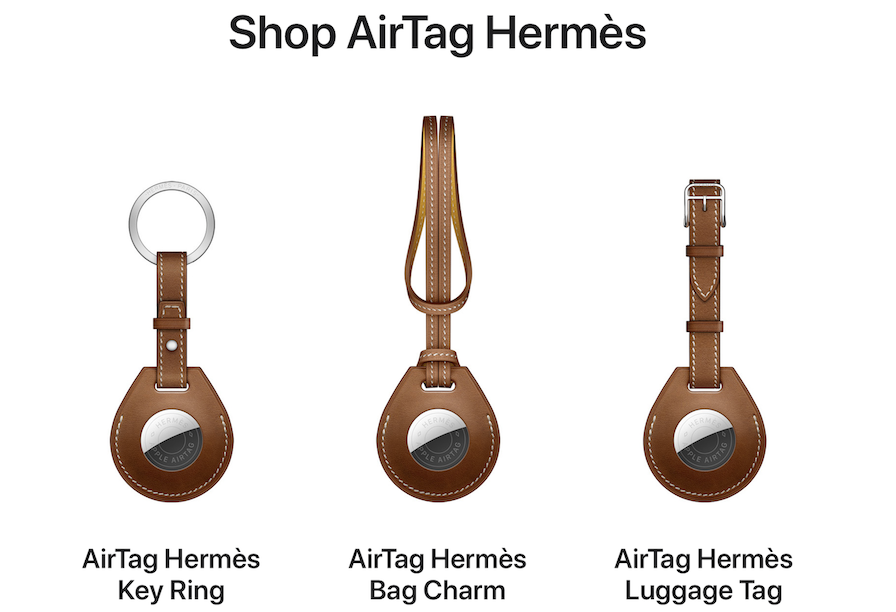 Apple AirTag Hermes Key Ring Luggage Tag Bag Charm