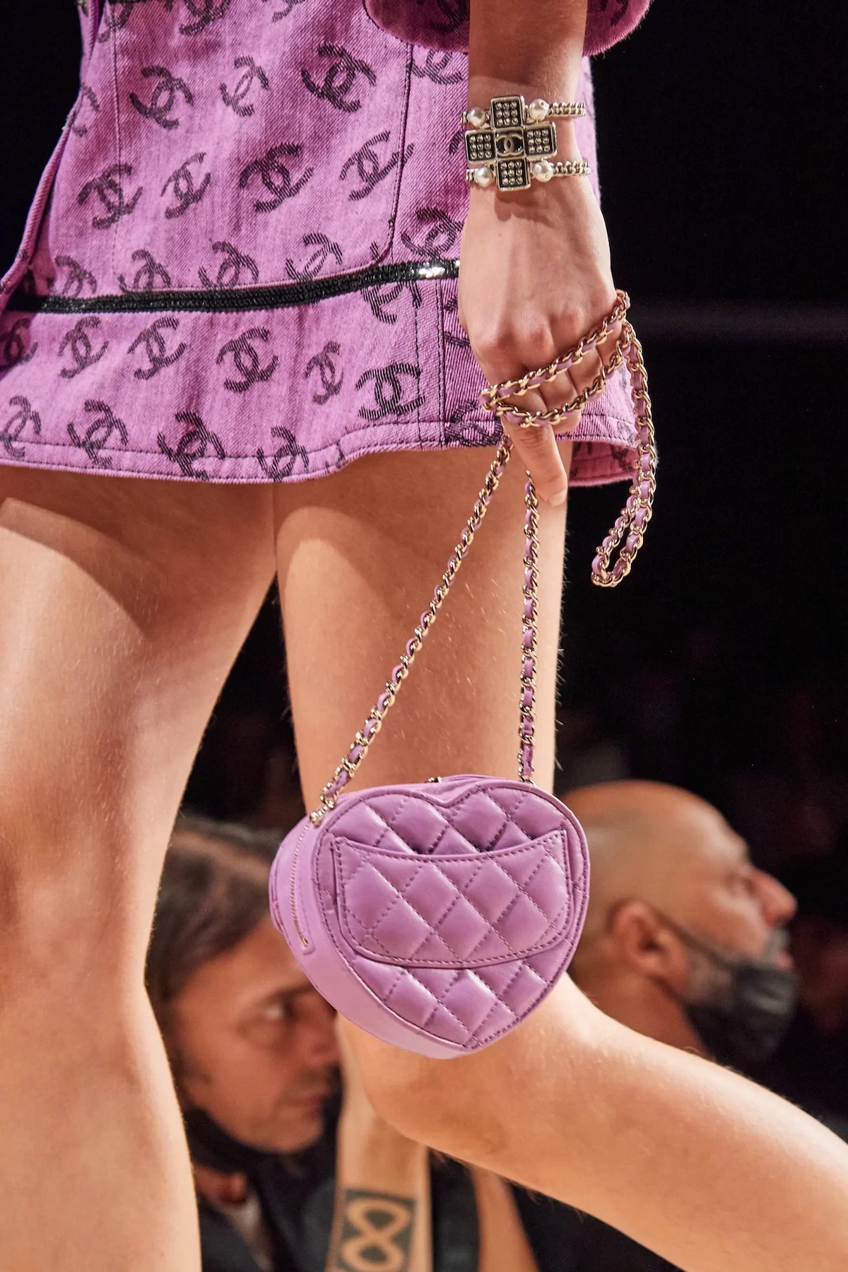 Chanel Heart Shaped Bag Purple Spring Summer 2022