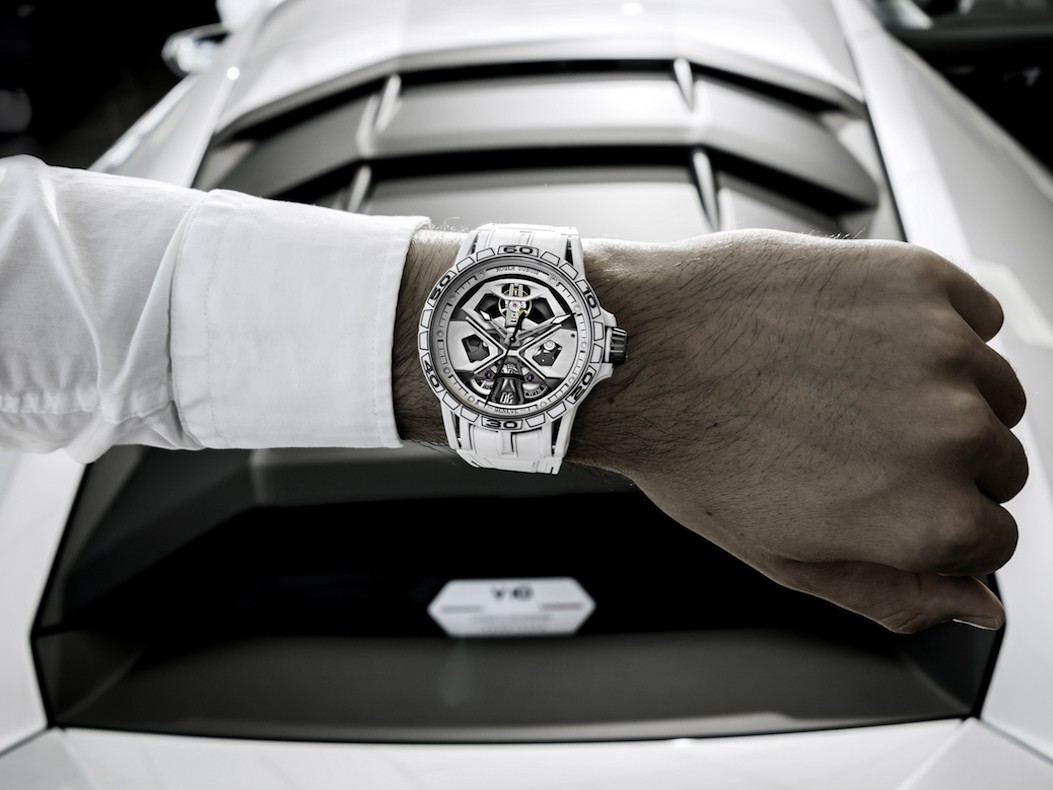 Roger Dubuis Limited Edition Excaluibur Huracan Frosty White Watch