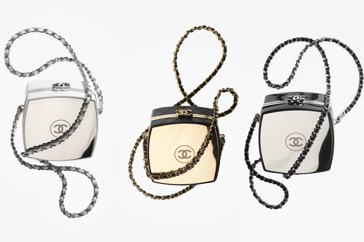 Chanel's Compact Powder Case Clutch With Chain