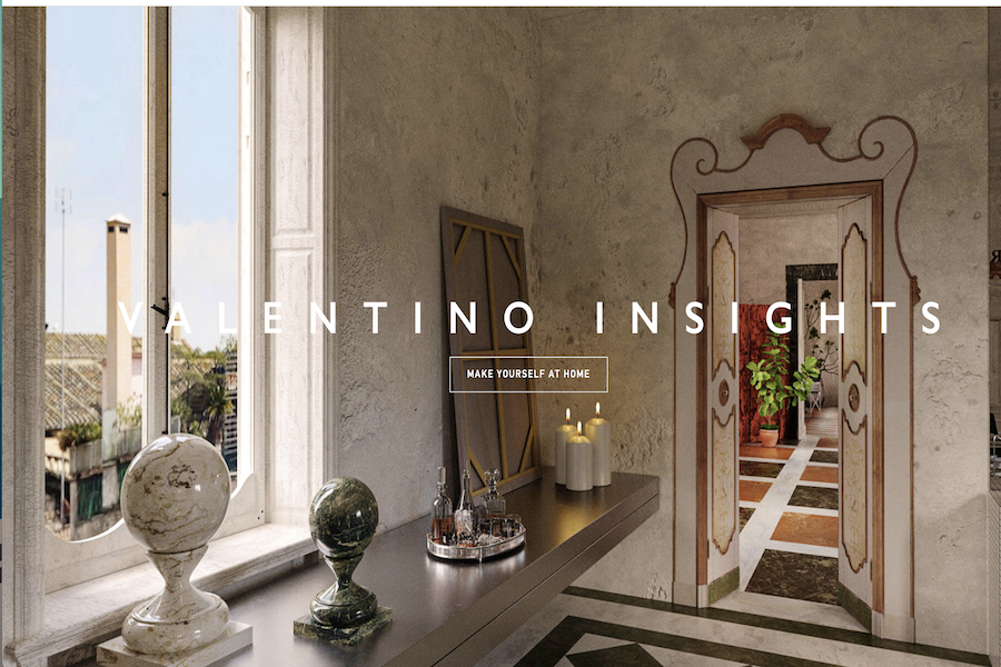 Valentino Insights Landing Page