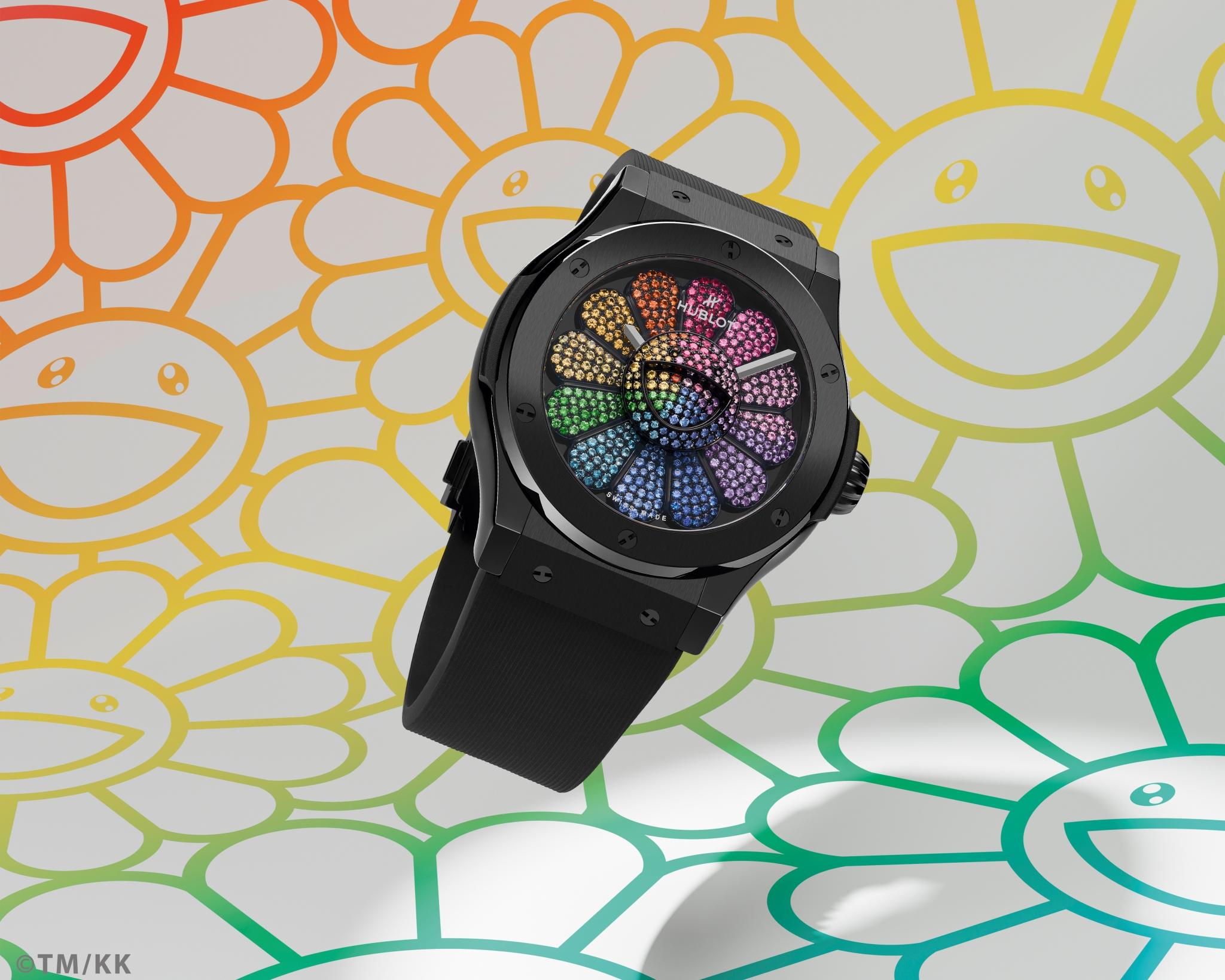 Hublot x Takashi Murakami Black Ceramic Rainbow Limited Edition Watch